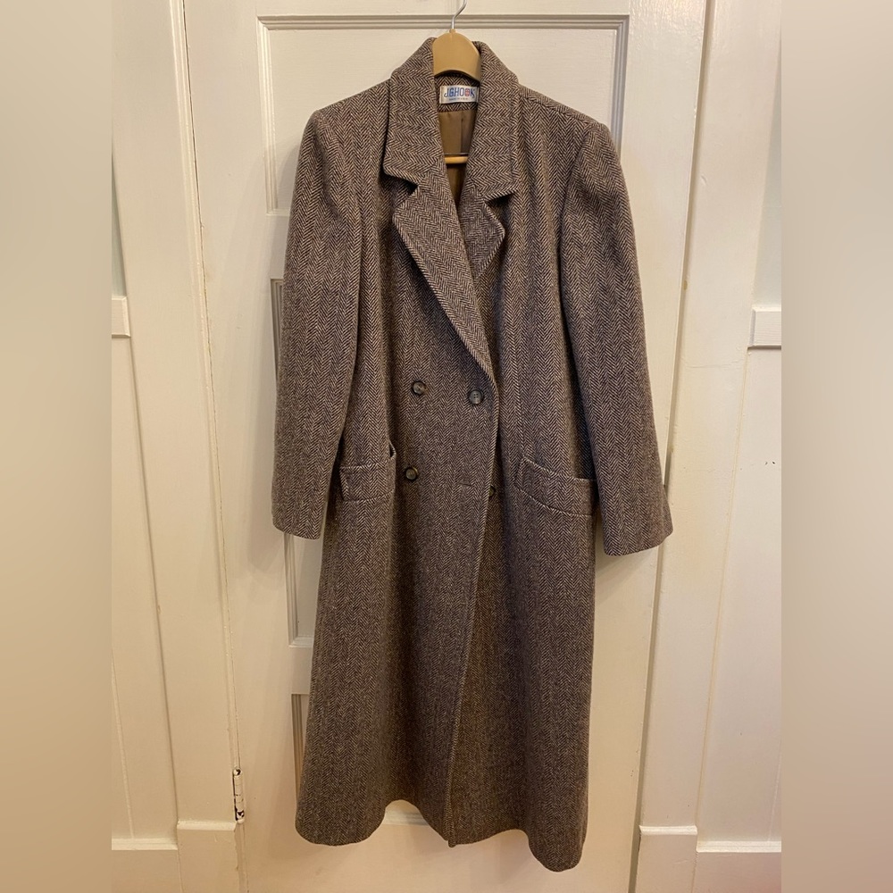 Herringbone Wool Coat